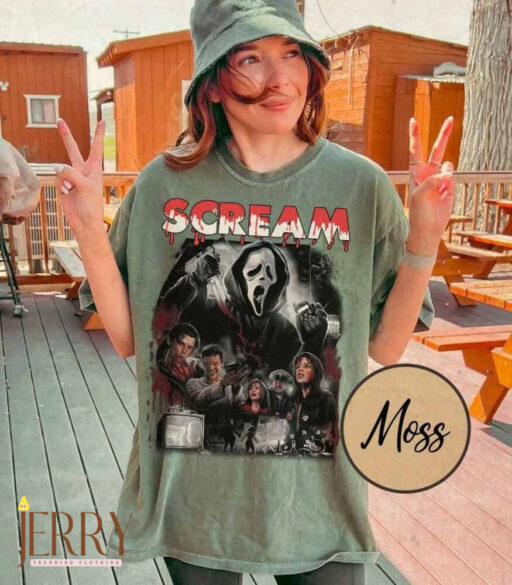 Vintage Scream Halloween Comfort T-Shirt, Horror Movie Tee, Scream Merch, Scream Horror Movie Shirt, Scream Ghostface Shirts