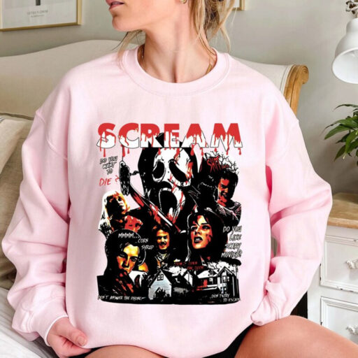 Vintage Scream Movie Sweatshirt, Horror Ghost Face Comfort Color Shirt, Watch Scary Movies 90s Halloween Sweatshirt, Disney Halloween Shirt