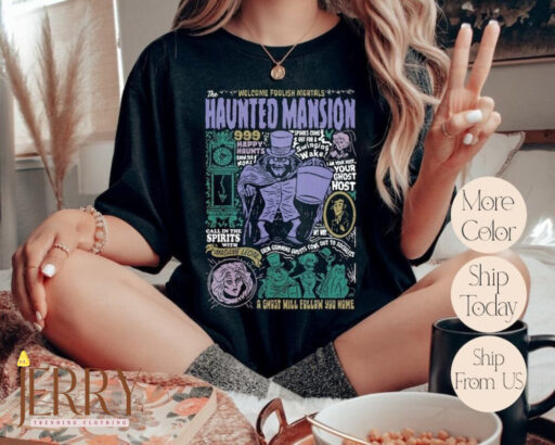 Vintage The Haunted Mansion shirt, Retro Vintage Halloween Hoodie Sweatshirt, Halloween shirt, Retro Haunted Mansion Shirt