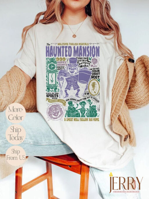 Vintage The Haunted Mansion shirt, Retro Vintage Halloween Hoodie Sweatshirt, Halloween shirt, Retro Haunted Mansion Shirt