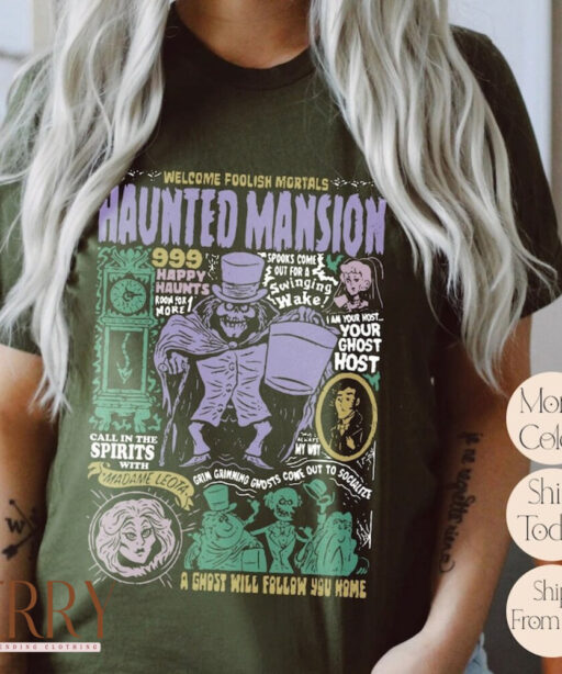 Vintage The Haunted Mansion shirt, Retro Vintage Halloween Hoodie Sweatshirt, Halloween shirt, Retro Haunted Mansion Shirt