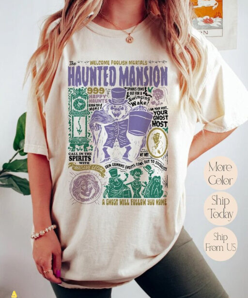 Vintage The Haunted Mansion shirt, Retro Vintage Halloween Hoodie Sweatshirt, Halloween shirt, Retro Haunted Mansion Shirt