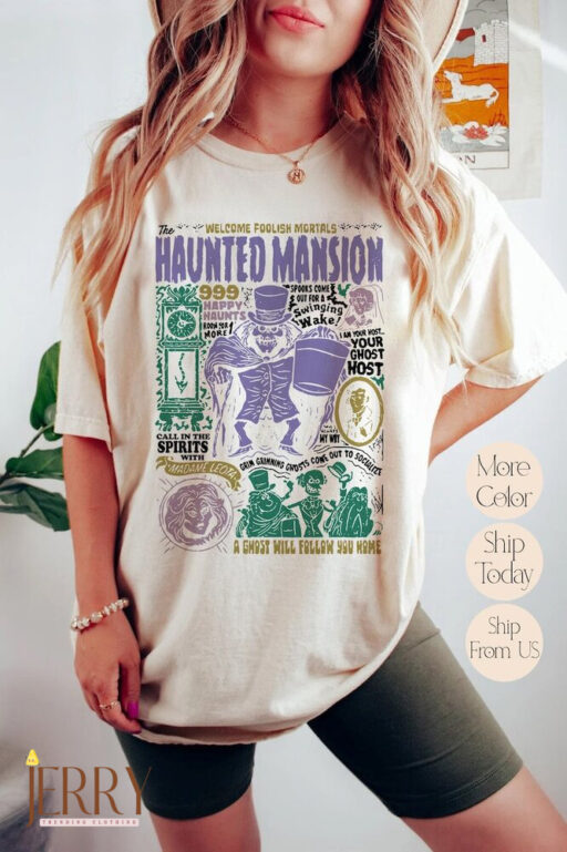 Vintage The Haunted Mansion shirt, Retro Vintage Halloween Hoodie Sweatshirt, Halloween shirt, Retro Haunted Mansion Shirt