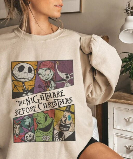 Vintage The Nightmare Before Christmas shirt, Jack and Sally Oogie Boogie Lock Shock Barrel shirt, Disney halloween shirt