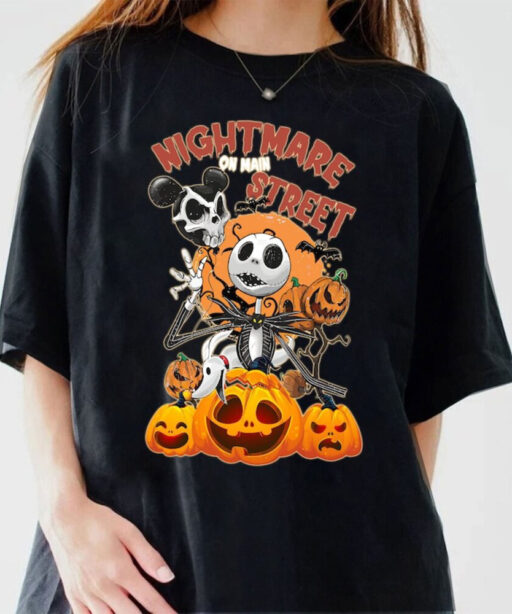 Vintage The Nightmare Before Halloween Pumpkin Shirt, Retro Nightmare On Main Street Shirt, Halloween Pumpkin Shirt, The Pumpkin King Shirt