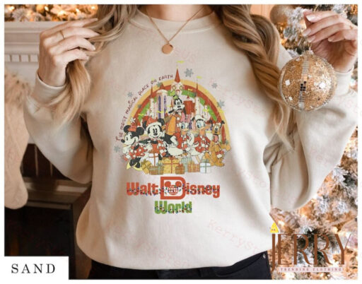 Vintage Walt Disney World Christmas Shirt, Disney shirt, Mickey And Friend Christmas Shirt, Disney Friends Shirt, Disney Holiday Shirt