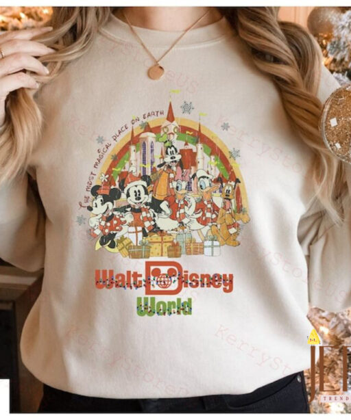 Vintage Walt Disney World Christmas Shirt, Disney shirt, Mickey And Friend Christmas Shirt, Disney Friends Shirt, Disney Holiday Shirt