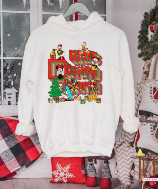 Vintage Walt Disney World Christmas Sweatshirt, Mickey and Friends Christmas Sweatshirt, Disney Family Christmas Shirt, Disney Holiday Shirt