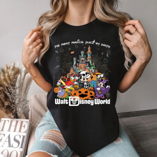 Vintage Walt Disney World Halloween Shirt, Disneyworld Halloween Shirt, Mickey And Friends Halloween Shirt, Disney Family Matching Shirt