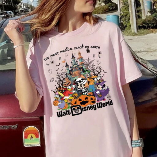 Vintage Walt Disney World Halloween Shirt, Disneyworld Halloween Shirt, Mickey And Friends Halloween Shirt, Disney Family Matching Shirt