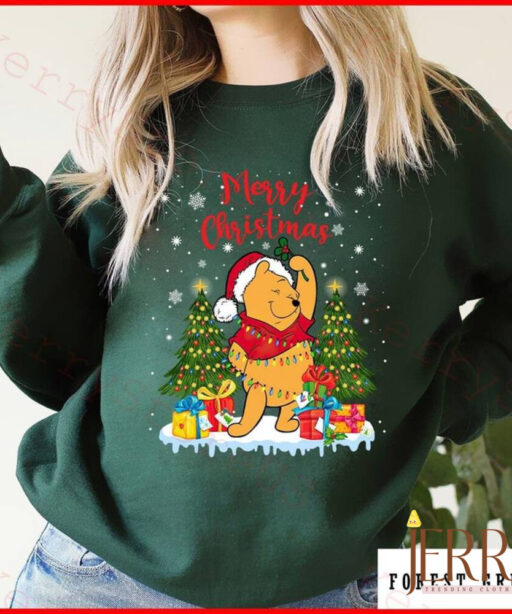 Vintage Winnie The Pooh Christmas Shirt, Retro The Pooh and Friends Christmas Tree Shirt, Vintage Disney Christmas Shirt, Disneyland Shirt