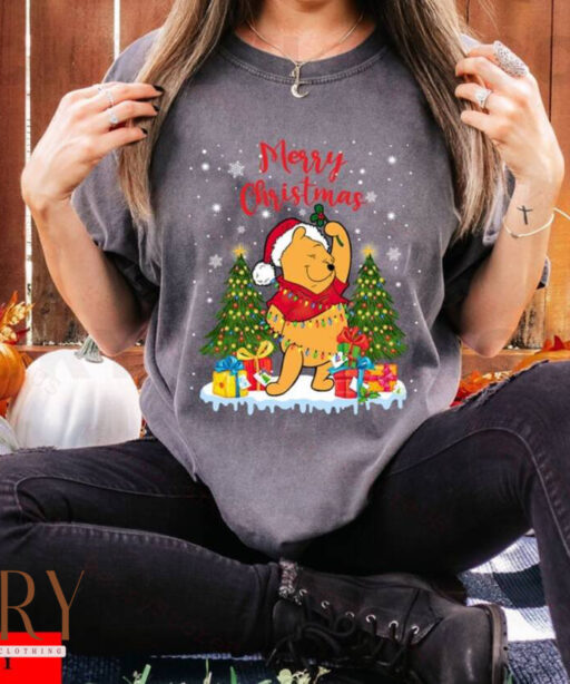 Vintage Winnie The Pooh Christmas Shirt, Retro The Pooh and Friends Christmas Tree Shirt, Vintage Disney Christmas Shirt, Disneyland Shirt