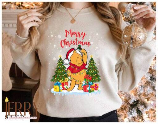 Vintage Winnie The Pooh Christmas Shirt, Retro The Pooh and Friends Christmas Tree Shirt, Vintage Disney Christmas Shirt, Disneyland Shirt