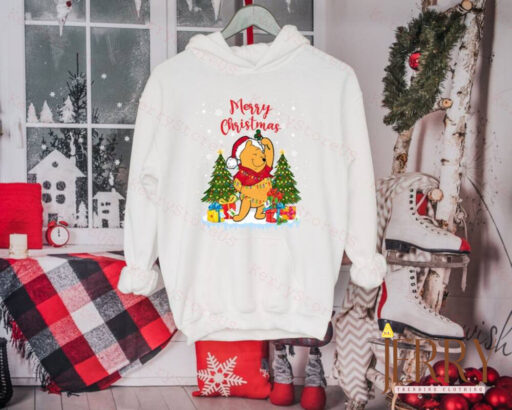 Vintage Winnie The Pooh Christmas Shirt, Retro The Pooh and Friends Christmas Tree Shirt, Vintage Disney Christmas Shirt, Disneyland Shirt