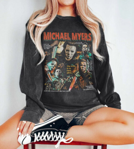 Vintage Michael Myers Horror Shirt, Horror 90S Halloween tshirt, Michael Myers Sweatshirt, Myers Crewneck, Horror movie, horror Character