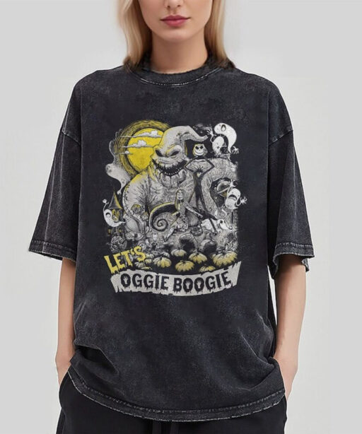 Vintage retro Let's Oogie Boogie shirt, Oogie Boogie Man shirt, Disneyland Halloween party 2023 shirt, The Nightmare Before, Jack and Sally