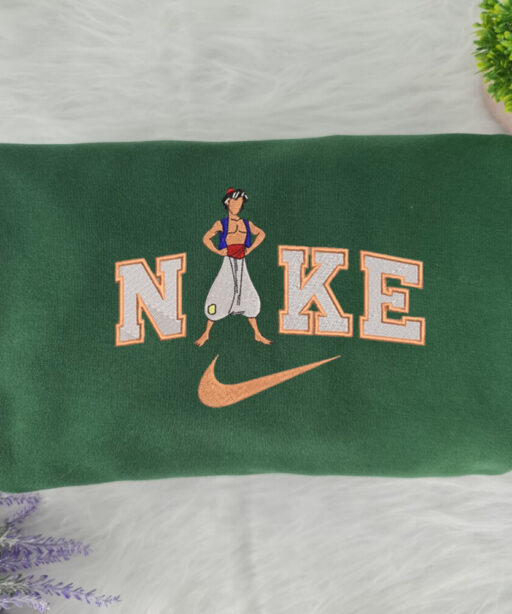 Aladdin and Jasmine Disney Nike Embroidered Sweatshirts