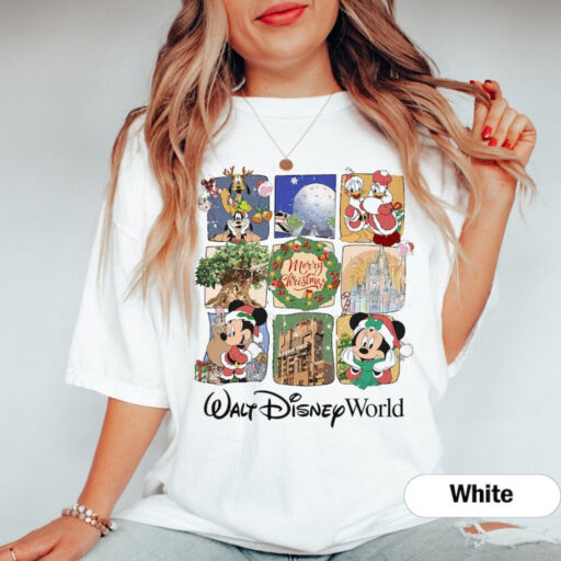 Walt Disney World Christmas Comfort Colors Shirt, Mickey Christmas Shirt, Xmas Shirt, Disneyland Christmas Shirt, Mickey Minnie Christmas