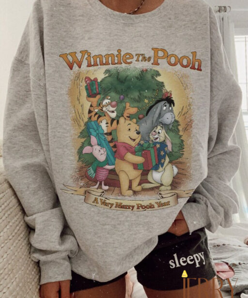 Winnie The Pooh Christmas shirt, The Pooh xmas, Disney Pooh and Friends Christmas Shirt, christmas trees, Winnie Pooh, Pooh Bear and Friends