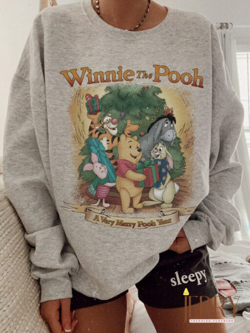 Winnie The Pooh Christmas shirt, The Pooh xmas, Disney Pooh and Friends Christmas Shirt, christmas trees, Winnie Pooh, Pooh Bear and Friends