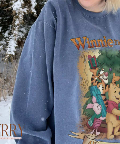 Winnie The Pooh Christmas shirt, The Pooh xmas, Disney Pooh and Friends Christmas Shirt, christmas trees, Winnie Pooh, Pooh Bear and Friends