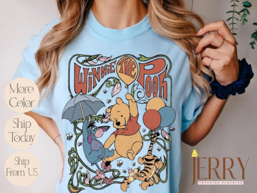 Winnie The Pooh Shirt, Vintage Winnie Pooh and Friends Shirt, Classic Pooh and CO Shirt, Disney Winnie the Pooh Shirt