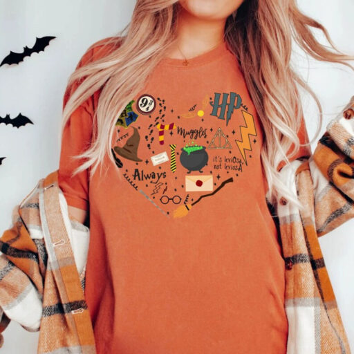 Witch Heart Comfort Colors Shirt, Wizard Shirt, HP Witch Heart Shirt, Magic Wand Shirt, All This Time Always shirt, Potter shirt, HP Shirt