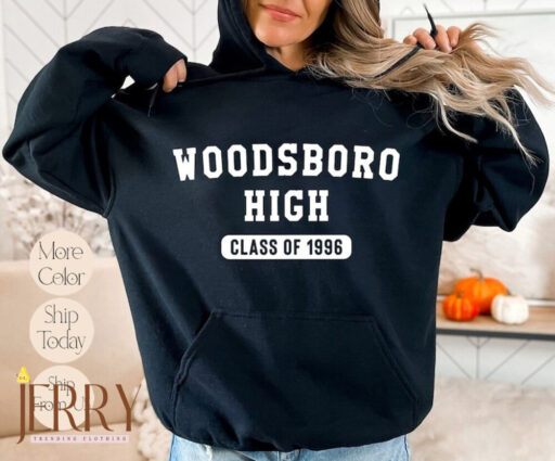Woodsboro H.S. Class Of '96 Sweatshirt, Ghostface Hoodie, Scream Ghostface Horror Movie Fan Unisex Crewneck