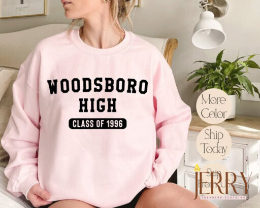 Woodsboro H.S. Class Of '96 Sweatshirt, Ghostface Hoodie, Scream Ghostface Horror Movie Fan Unisex Crewneck