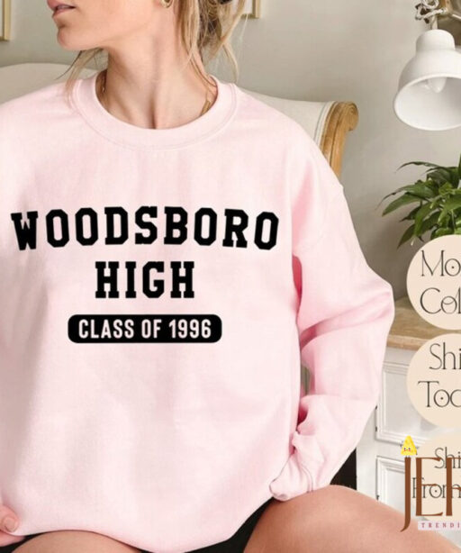 Woodsboro H.S. Class Of '96 Sweatshirt, Ghostface Hoodie, Scream Ghostface Horror Movie Fan Unisex Crewneck