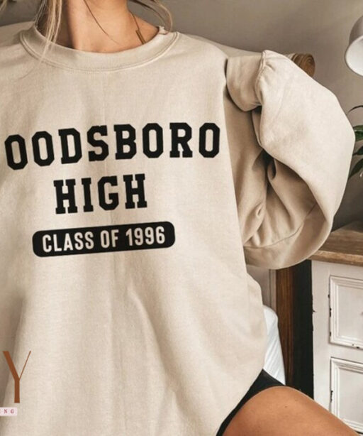 Woodsboro H.S. Class Of '96 Sweatshirt, Ghostface Hoodie, Scream Ghostface Horror Movie Fan Unisex Crewneck