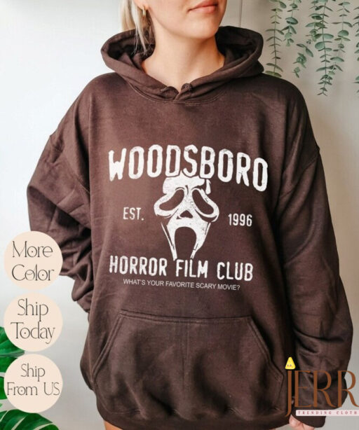 Woodsboro Horror Film Club Hoodie, Scream Movie Sweatshirt, Thriller Movie, Horror Movies, Scary Movie, Scream Ghost Face, Gift for Her