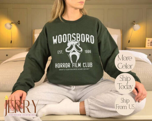 Woodsboro Horror Film Club Hoodie, Scream Movie Sweatshirt, Thriller Movie, Horror Movies, Scary Movie, Scream Ghost Face, Gift for Her