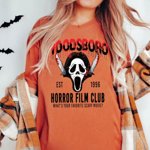 Woodsboro Horror Film Club Shirt, Horror Movies Halloween, Scary Movie Halloween, Scream Ghost Face,Scream Movie,Thriller Movie,Scream Ghost