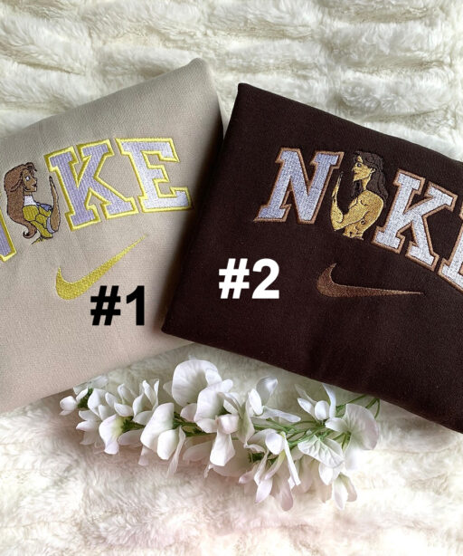 Tarzan And Jane Disney Nike Embroidered Sweatshirts