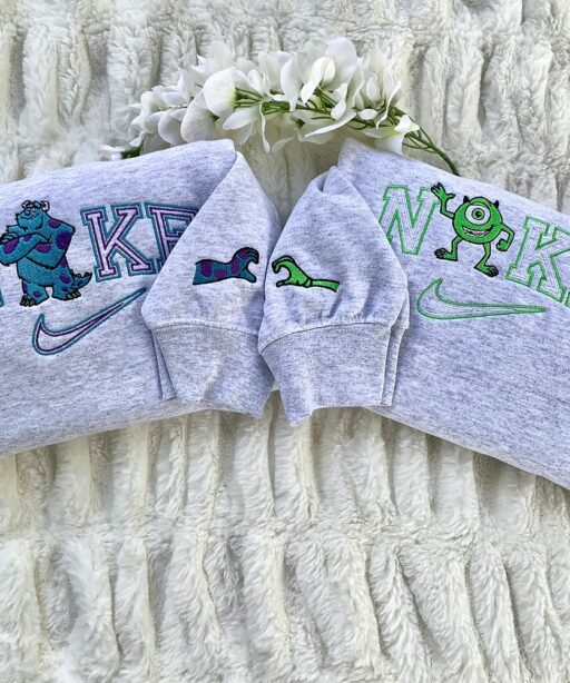 Monster Friends Disney Nike Embroidered Sweatshirts