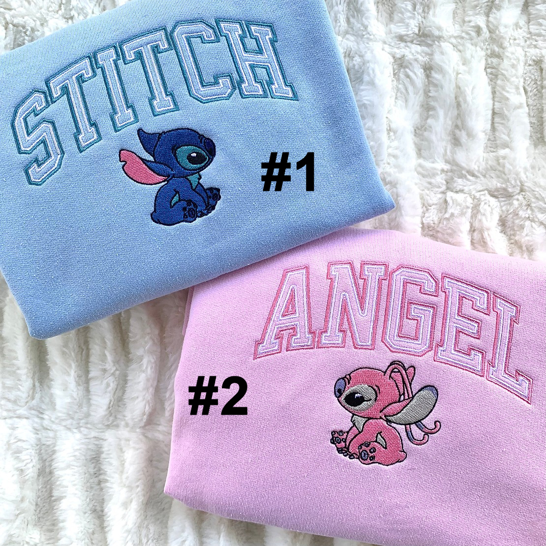 Embroidered Stitch Angel Couple Lilo & Stitch Matching Couple Stitch Disney Stitch  Angel Shirt