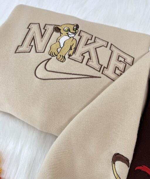 Simba And Nala Disney Nike Embroidered Sweatshirts