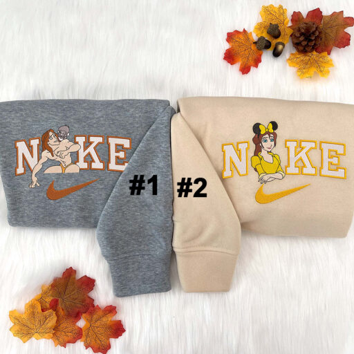 Tarzan And Jane Disney Nike Embroidered Sweatshirts