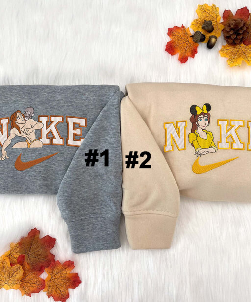 Tarzan And Jane Disney Nike Embroidered Sweatshirts