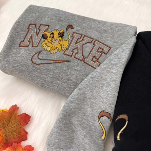 Simba And Nala Disney Nike Embroidered Sweatshirts