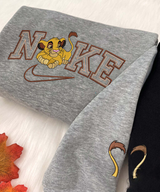 Simba And Nala Disney Nike Embroidered Sweatshirts
