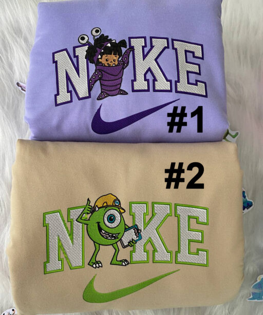 Mike Wazowski Monsters Disney Nike Embroidered Sweatshirts