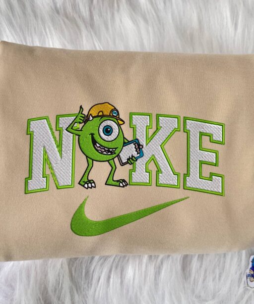 Mike Wazowski Monsters Disney Nike Embroidered Sweatshirts