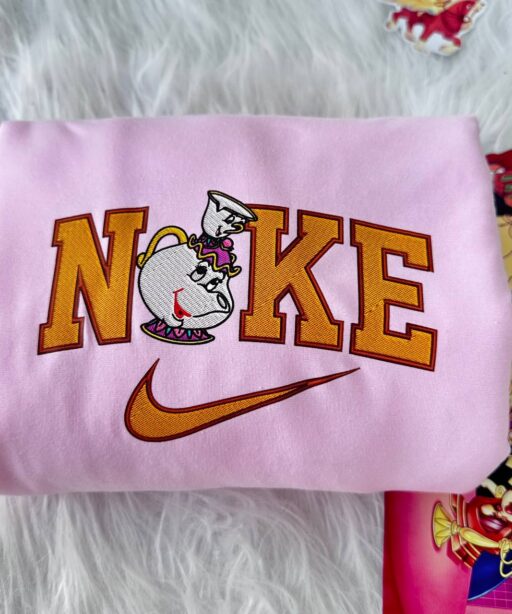 Mrs Potts And Cogsworth Beauty and the Beast Disney Nike Embroidered Sweatshirts