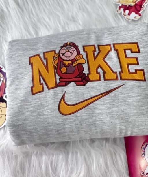 Mrs Potts And Cogsworth Beauty and the Beast Disney Nike Embroidered Sweatshirts