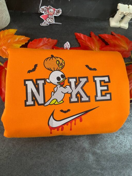 Huey Duck And Louie Duck Spooky Disney Nike Embroidered Sweatshirts