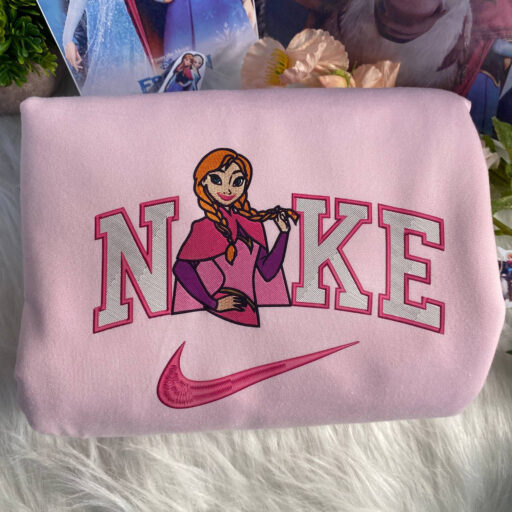 Elsa And Ana Frozen Disney Nike Embroidered Sweatshirts