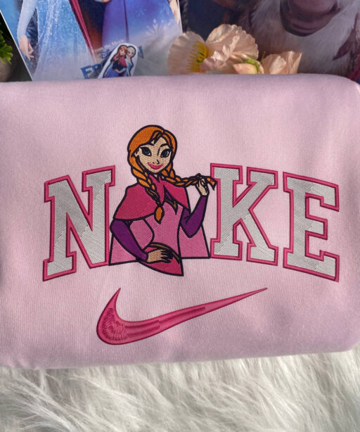 Elsa And Ana Frozen Disney Nike Embroidered Sweatshirts