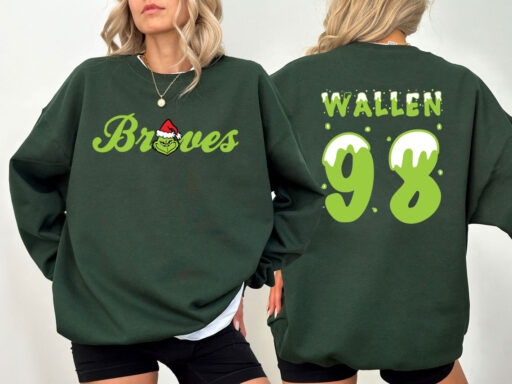 Grinch Braves Morgan Wallen Two Sides Shirt